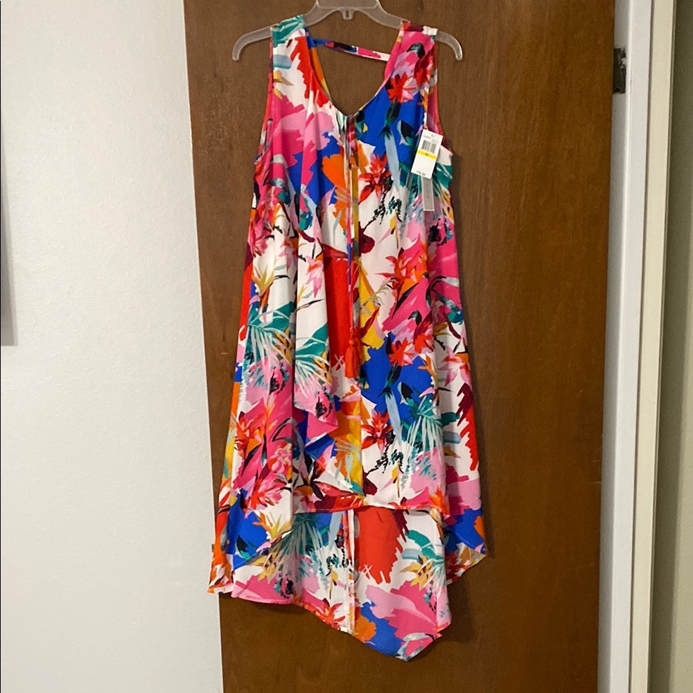 Vibrant Floral Sleeveless Dress